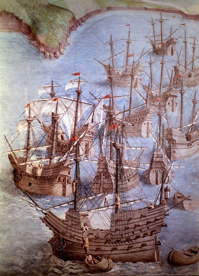 De Expeditie naar het Eiland Terceira, 1582 door Spanish School